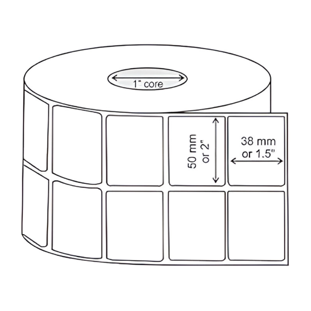 Thermal Barcode Sticker Roll 50mm x 38mm (2500 Label) view 2
